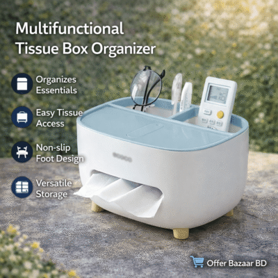 Multifunctional Tissue Box Organizer – Desktop Storage Tissue Holder