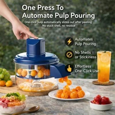 One Press Fruit Peeler & Pulp Separator